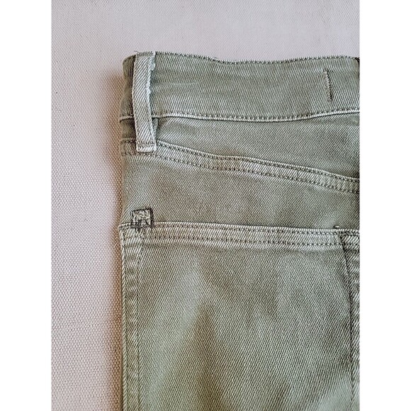 We The Free Jeans Womens Crop 26x26.5 Distressed Green Mid Rise Frayed Stretch - Picture 16 of 16